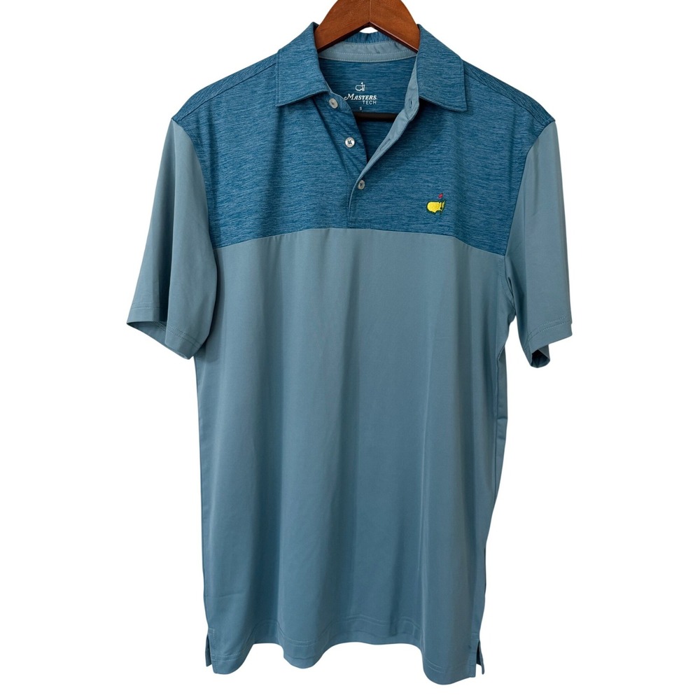 Masters Tech Mens Small Blue Colorblock Golf Polo Shirt MT2035-213